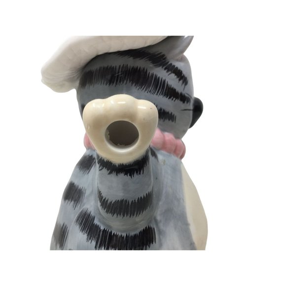 Fun Novelty Cat Pitcher / Pourer - Cute and Fun Gray Cartoonish Tabby Cat - Picture 5 of 9